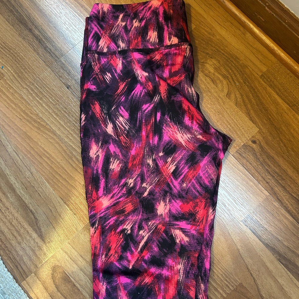 Exertek Pink and Black Patterned Leggings